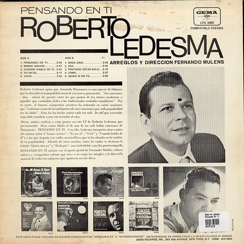 Roberto Ledesma - Pensando En Ti