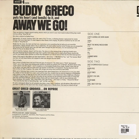 Buddy Greco - ...Away, We Go!