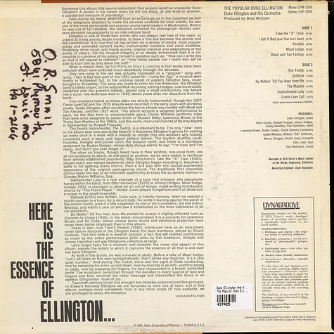 Duke Ellington And His Orchestra - The Popular Duke Ellington