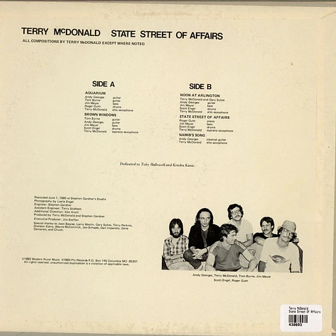 Terry McDonald - State Street Of Affairs