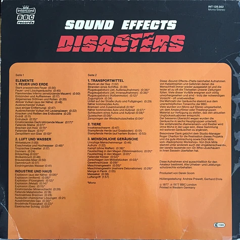 No Artist - Sound Effects: Disasters