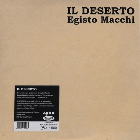 Egisto Macchi - OST Il Deserto