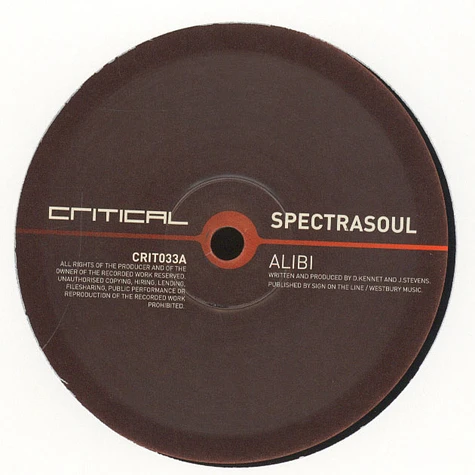 Spectrasoul - Alibi / Dark Hour