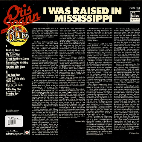Otis Spann - I Was Raised In Mississippi