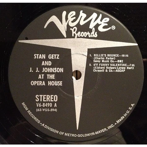 Stan Getz And J.J. Johnson - At The Opera House