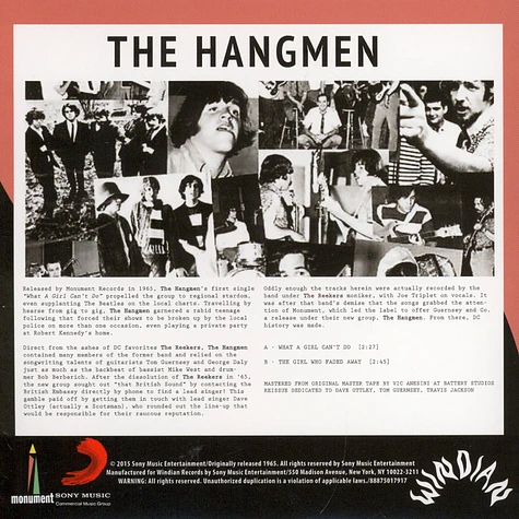 The Hangmen - What A Girl Can't Do / The Girl Who Faded Away