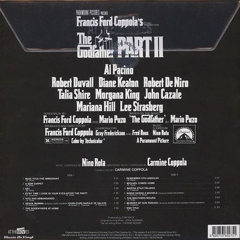 Nino Rota - OST The Godfather Part 2 Black Vinyl Edition