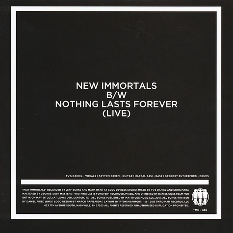 Video - New Immortals / Nothing Lasts Forever
