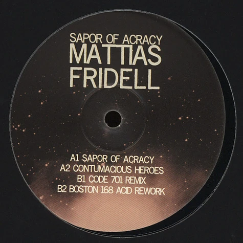 Mattias Fridell - Sapor Of Acracy