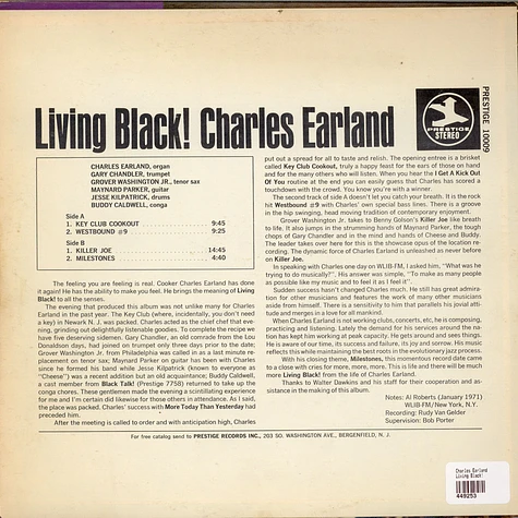 Charles Earland - Living Black! (Recorded LIVE! At The Key Club, Newark, N.J.)