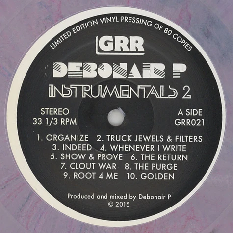 Debonair P - Instrumentals 2 Random Colored Vinyl Edition