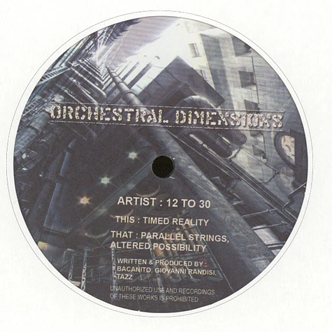 12 To 30 - Orchestral Dimensions EP