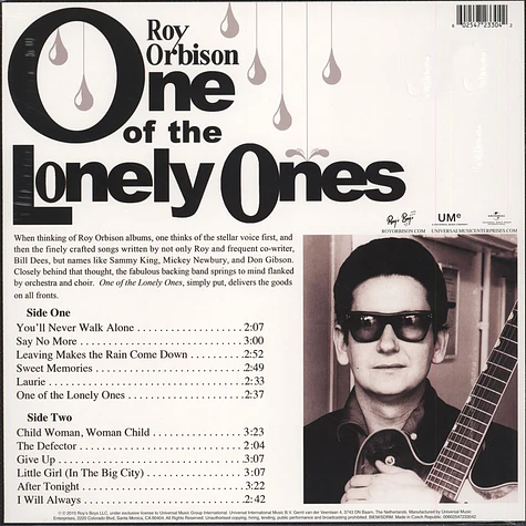 Roy Orbison - One Of The Lonely Ones