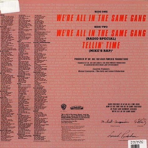 The West Coast Rap All-Stars - We're All In The Same Gang