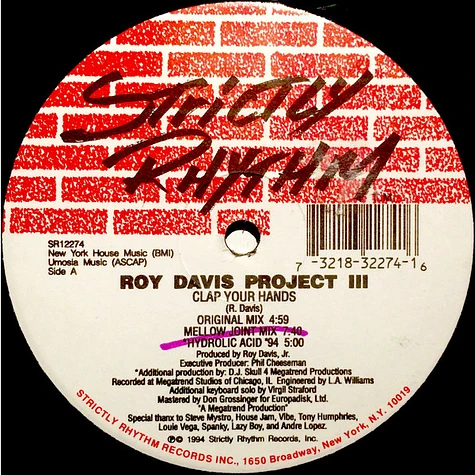 Roy Davis Jr. - Clap Your Hands / Just A Lil Luv