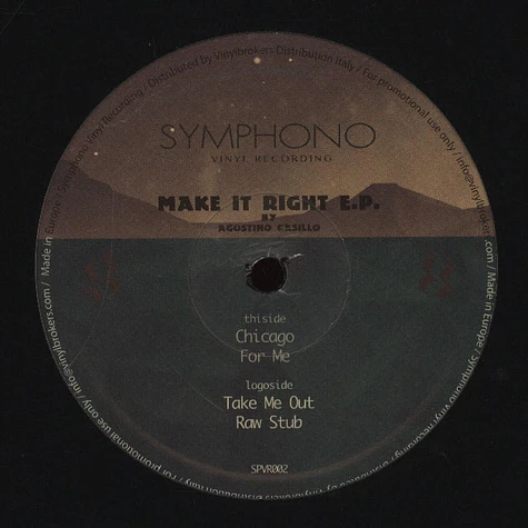 Agostino Casillo - Make It Right EP