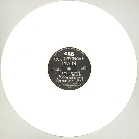 OC (DITC) & Debonair P - Dive In EP White Vinyl Edition