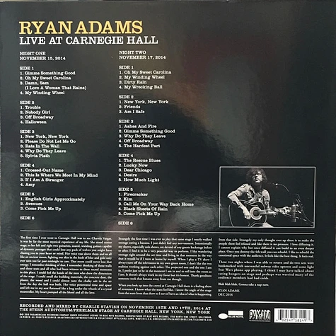 Ryan Adams - Live At Carnegie Hall