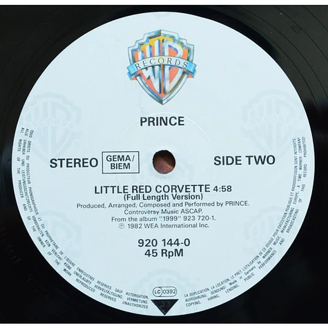 Prince - 1999 / Little Red Corvette