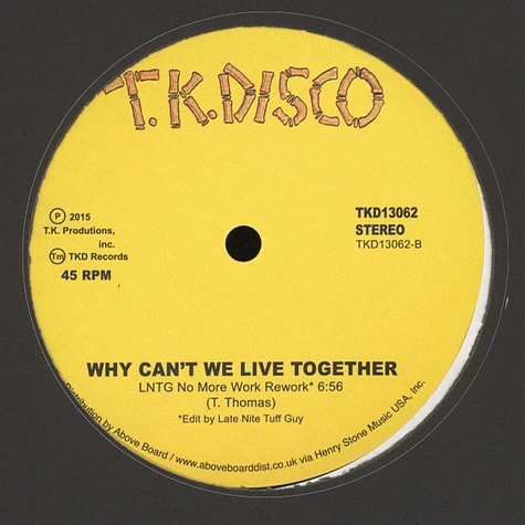 Timmy Thomas - Why Can't We Live Together Late Nite Tuff Guy Rework