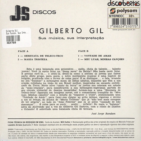 Gilberto Gil - Sua Musica, Sua Interpretacao