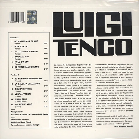 Luigi Tenco - Luigi Tenco Clear Red Vinyl Edition