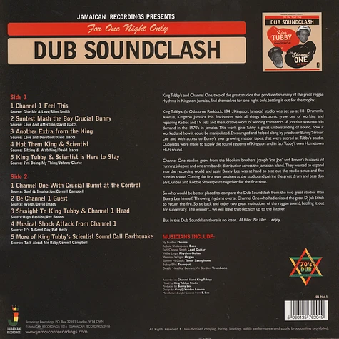 King Tubby Vs. Channel One - Dub Soundclash