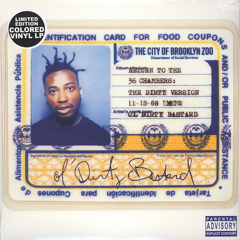 Ol' Dirty Bastard - Return To The 36 Chambers Yellow & Blue Vinyl Edition