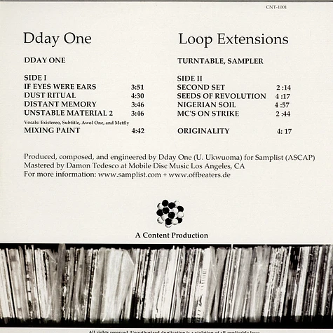 Dday One - Loop Extensions
