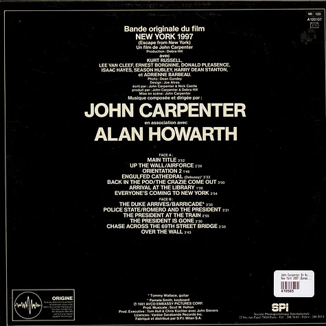 John Carpenter En Association Avec Alan Howarth - New-York 1997 (Bande Originale Du Film)