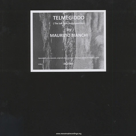 Maurizio Bianchi - Telmegiddo / Bacterihabitat Black Vinyl Edition