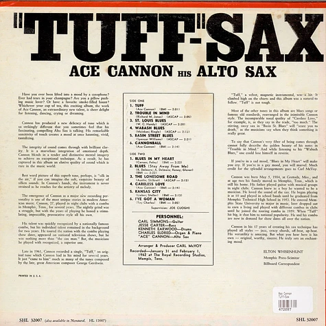 Ace Cannon - Tuff-Sax