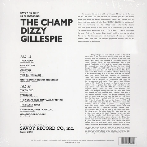 Dizzy Gillespie - The Champ