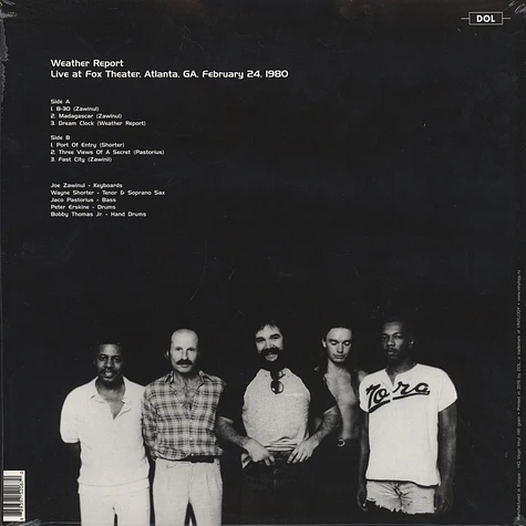 Weather Report - Live At Fox Theater, Atlanta, GA, February 24, 1980 WW1