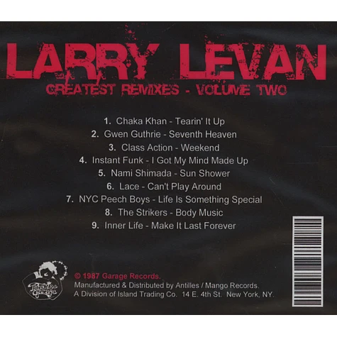 Larry Levan - Greatest Remixes Volume 2