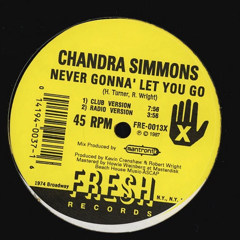 Chandra Simmons - Never Gonna Let