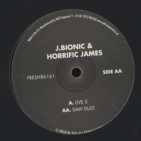 J.Bionic & Horrific James - Live 5 / Saw Dust