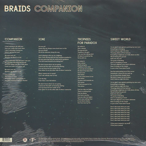 Braids - Companion EP