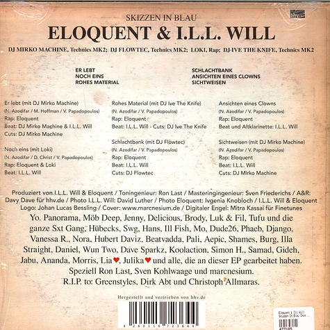 Eloquent & Ill Will - Skizzen In Blau Instrumentals