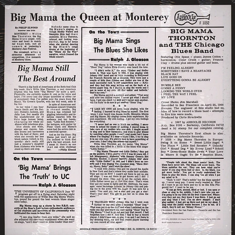 Big Mama Thornton - Big Mama - The Queen At Monterey