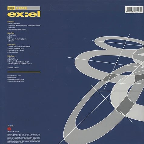 808 State - Ex:el Black Vinyl Edition