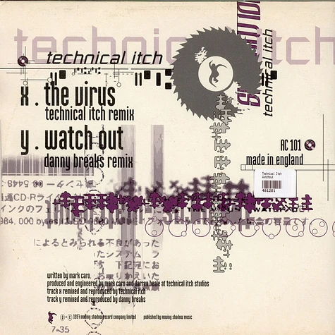 Technical Itch - Watchout (Danny Breaks Remix) / The Virus (Remix)