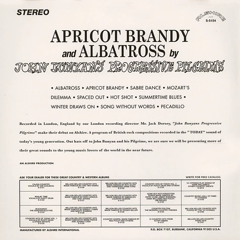 John Bunyan's Progressive Pilgrims - Apricot Brandy & Albatross