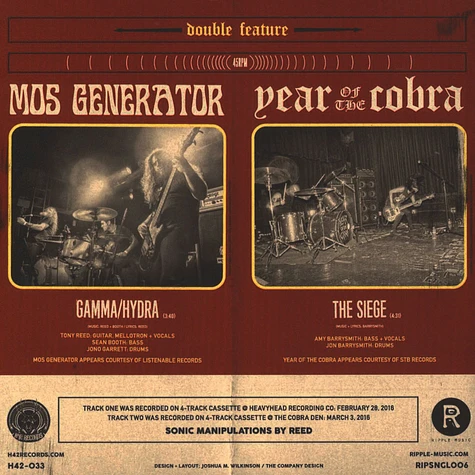 Mos Generator / Year Of The Cobra - US Tour Grey Vinyl Edition
