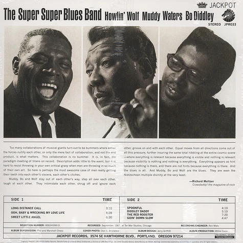 Howlin' Wolf, Muddy Waters & Bo Diddley - Super Super Blues Band Colored Vinyl Edition