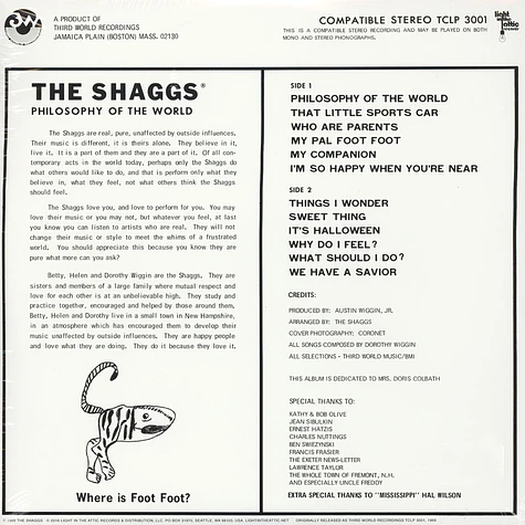 The Shaggs - Philosophy Of The World Colored Vinyl Edition