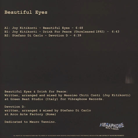 Joy Kitikonti / Stefano Di Carlo - Beautiful Eyes