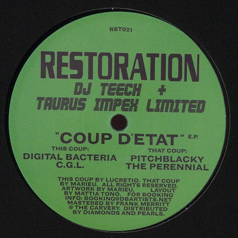 DJ Teech & Taurus Impex Limited - Coup d'Etat EP