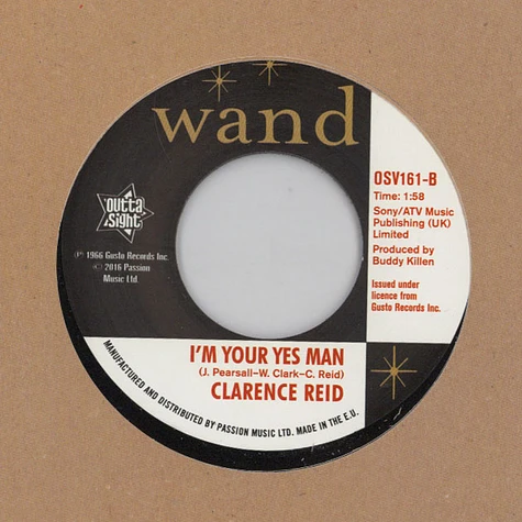 Billy Thompson / Clarence Reid - Black-Eyed Girl / I'm Your Yes Man