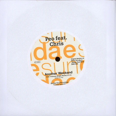 Peo / Ryle - Another Weekend Yuki T-Groove Single Remix / Keep The Faith Radio Edit